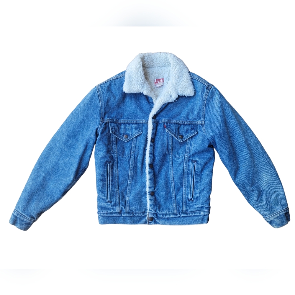 ❌SOLD❌ Vintage 80’s Levi's Sherpa Lined Denim Trucker Jacket 36R FLAW